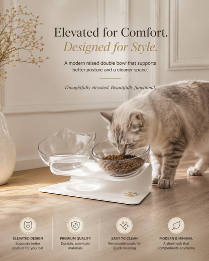 Luna Elevated Double Cat Bowl